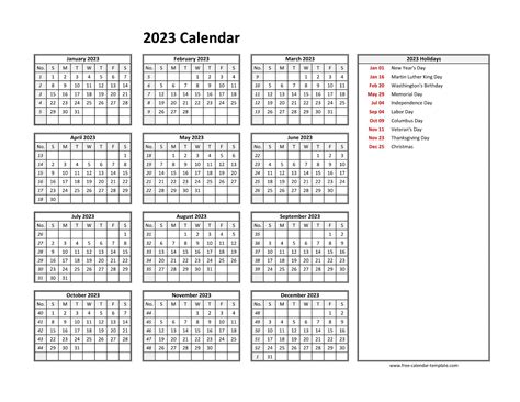 Fillable Calendar 2023